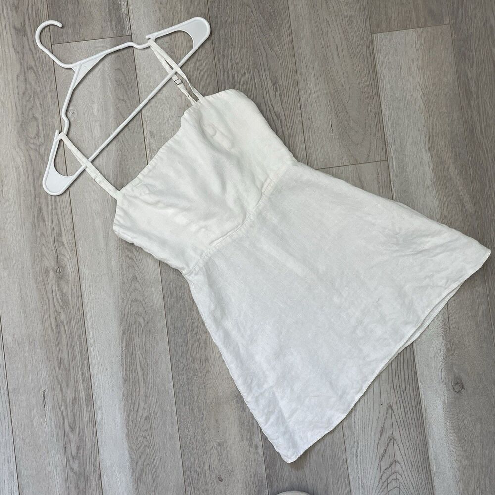 Reformation Mini Dress sleeveless womens White (size 0) minimalist party summer